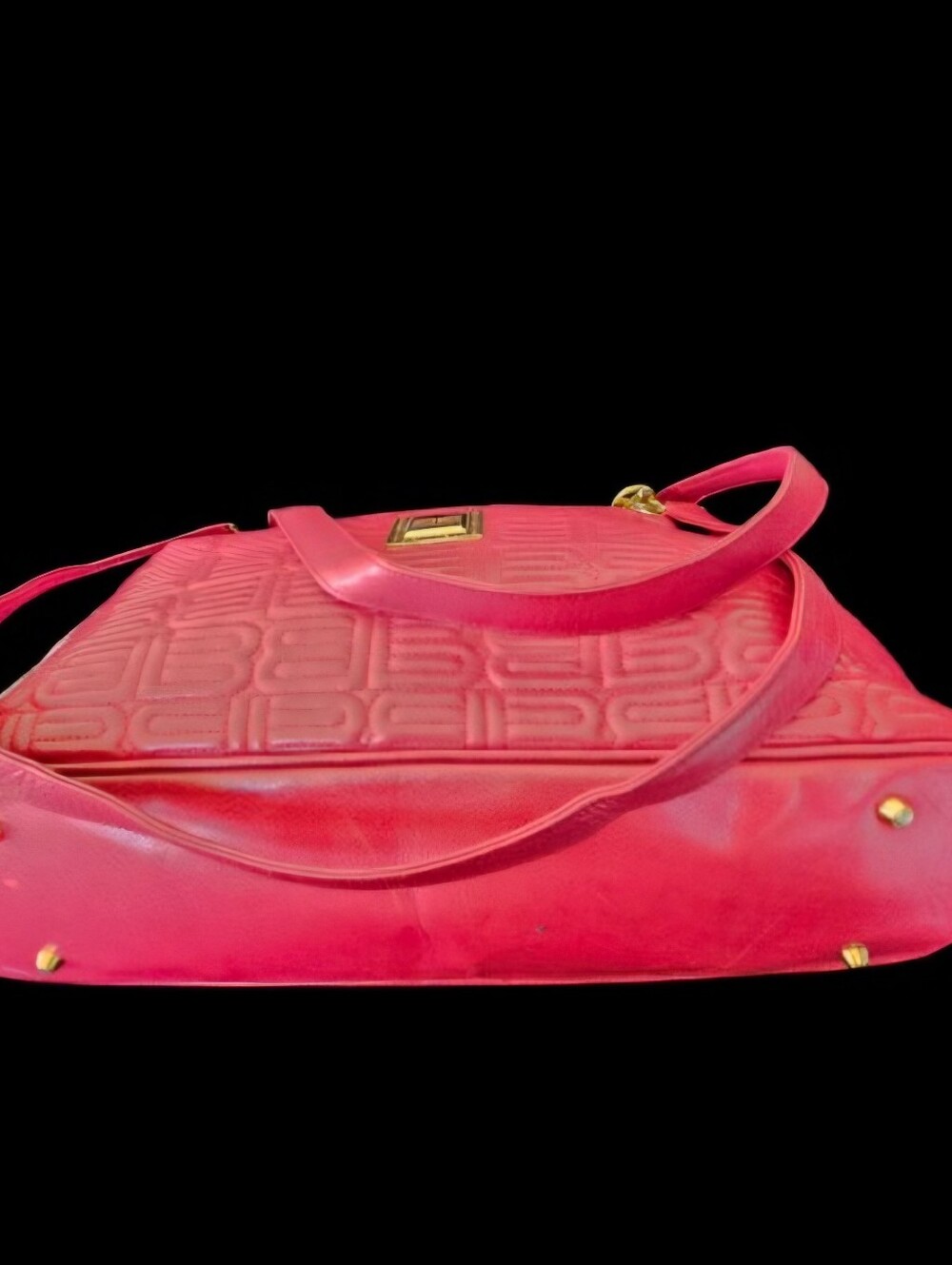 BALENCIAGA RED HANDBAG, BALENCIAGA BB Kumkang Leather Bag - Picture 9 of 12